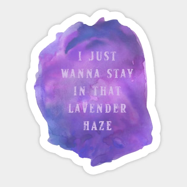 Lavender Haze Sticker by Midnight Pixels